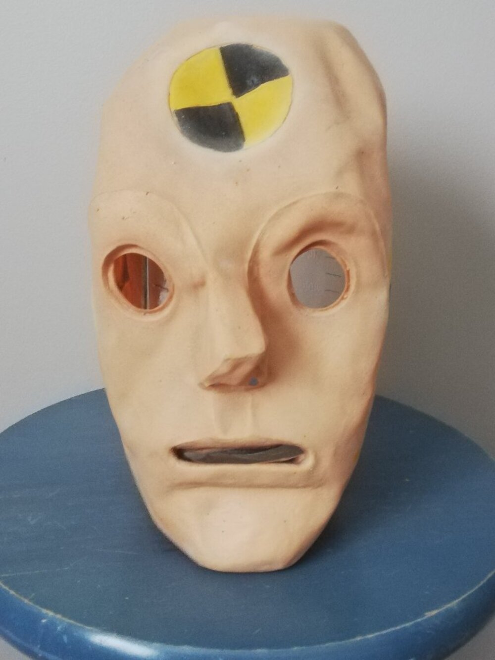 Funny Crash Test Dummy Costume Mask (Adult One-Size)